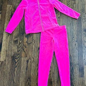 Lilly Pulitzer sweatsuit set size large 8-10 Pink